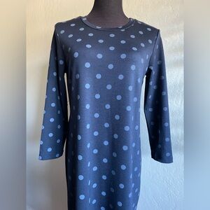 Navy blue dots pattern soft dress